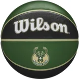 Wilson Basketball NBA TEAM TRIBUTE, MILWAUKEE BUCKS, Outdoor, Gummi, Größe: 7