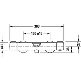 Duravit Wave AP, Ab- und Umstellventil, Gold poliert