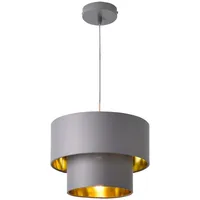 Lux.pro Hängeleuchte E27 Deckenleuchte Hängelampe 30 cm Metall Stoff