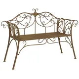 vidaXL Gartenbank 130 x 47 x 90 cm Antikbraun