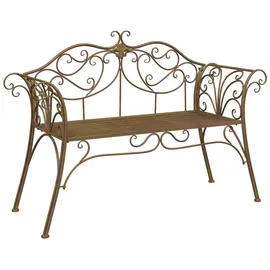 vidaXL Gartenbank 130 x 47 x 90 cm Antikbraun