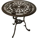 DEGAMO Gartentisch Ø 70 x 70 cm Braun/Bronze