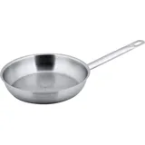 Metro Professional Bratpfanne, Edelstahl 18/10, Ø 24 cm, Höhe: 7.6 cm, unbeschichtet, Induktion, ofenfest