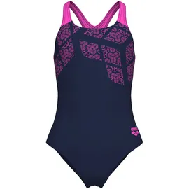 Arena Kikko Swim Pro Back Badeanzug Blau/Pink 140