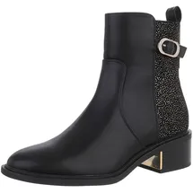 Ital-Design Freizeit Stiefelette Damen Schwarz 37