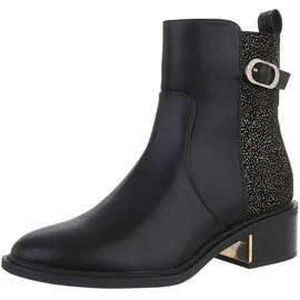 Ital-Design Freizeit Stiefelette Damen Schwarz 37