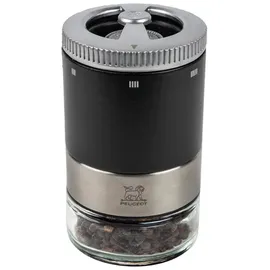 Peugeot Geschenkset MAESTRO 11cm Mattschwarz 3 Pfeffersorten Glasbehälter