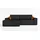mebloland Ecksofa TOR mit Schlaffunktion. Farbe: Black. - Schwarz