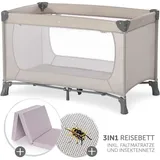 hauck Reisebett Set Dream'n Play inkl. Reisebett Matratze | Insektenschutz - beige