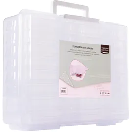 Vaessen Creative Aufbewahrungsbox 37,5 x 30 x 13 cm 16-tlg. Transparent