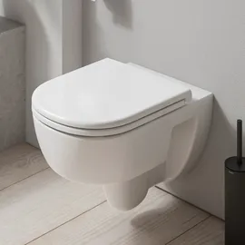 Duravit D-Code Wand-WC mit WC-Sitz Weiß hochglanz