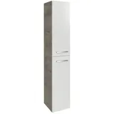 Fackelmann B.Style Hochschrank 30 x 162 x 31,6 cm Weiß/Grau Holz