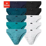 H.I.S. H.I.S Slip »Männer Unterhose«, (Packung, 10 St.), in Unifarben, Gr. 6 (L), hellblau, hellpetrol, petrol, dunkelpetrol, navy, weiß, schwarz, , 73348623-6