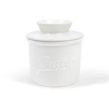 fanquare Einfarbiger Buttertopf für Theke mit Wasserlinie, Butterdose mit Deckel, französischer Butterbehälter für Theke