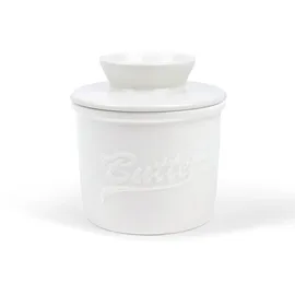 fanquare Einfarbiger Buttertopf für Theke mit Wasserlinie, Butterdose mit Deckel, französischer Butterbehälter für Theke