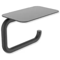 Hewi Serie 480 WC-Papierhalter 480.21.00260DC mit Ablage, pulverbeschichtet, schwarz