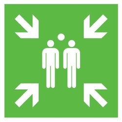 SafetyMarking® Rettungszeichen Sammelstelle 40 cm x 40 cm