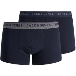 Trunk JACK & JONES „JACVINCENT TRUNKS 2 PACK NOOS“ Gr. M, 2 St., blau (navy blazer) Herren Unterhosen