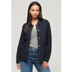 Superdry für Damen. W5011711A Marineblaue Choreo-Leinwandjacke (M), Lässig, Baumwolle, Langarm