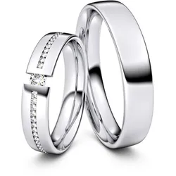 Trauringe B ̧ren 585er Weiflgold - 7284