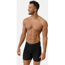 Danish Endurance Bamboo Trunks Extra Long rot/schwarz L 6er Pack