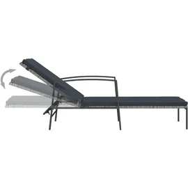 vidaXL Sonnenliege 117 x 56 x 34 cm Grau