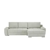 bobb Ecksofa mit praktischem Stauraum Soumia , grau , Maße (cm): B: 283 H: 91 T: 181