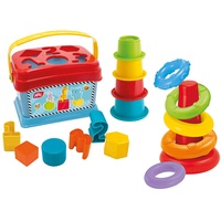 Simba 104010191 - ABC Baby Spielset, Ringpyramide, bunter Sortiereimer und Stapelpyramide, 18 Teile, ab 12 Monaten