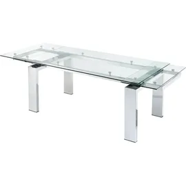 vente-unique Esstisch ausziehbar - Glas & Metall - 8-10 Personen - LUBANA