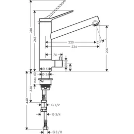 Hansgrohe Zesis M33 Einhebelmischer Chrom