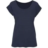 beachtime by lascana Kurzarmshirt Damen navy Gr.48/50