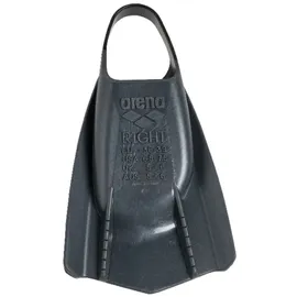 Arena Powerfin Pro II Schwimmbad-Trainingsflossen, Schwimmflossen für Erwachsene, Flossen aus 100% Silikon, Komfortable Kurzflossen für das Schwimmbad, Schwarz, 44-45