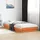 vidaXL Massivholzbett mit LED-Beleuchtung Wachsbraun 90x200 cm Kiefer
