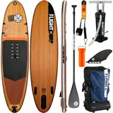 Light Board Corp Light Mft Freeride 10'8 SUP Board Set wood Gr. Uni