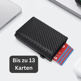 Fomax Mini Geldbörse unisex Portemonnaie schwarz