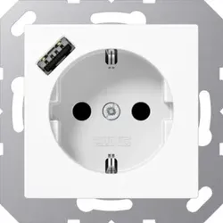 Jung SCHUKO Steckdose mit USB Typ A A1520-18AWW