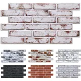 Commomy 3D Wandpanele Selbstklebend Wandverkleidung Steinoptik,12 Stück,58 x 30 cm, Hochwertige PVC Wandpaneele Ziegelstein Steinoptik für Innenwandekoration
