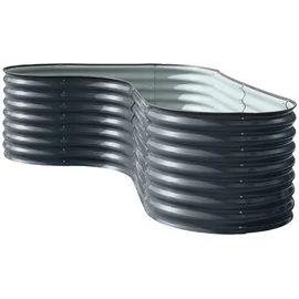 Konifera Hochbeet 240 x 160 x 82 cm Grau