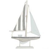 Rico Design Segelboot hellblau/weiß, Holz