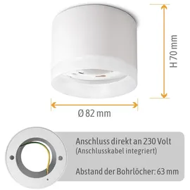SSC-LUXon VORA 3 GX53 rund weiß Aluminium