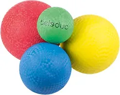 Ballset 4 Stk verschiedene Größen Motorikspielzeug mehrfarbig Kunststoff ab 3 Jahren - Spordas - Rutschfest, fördert Gleichgewicht