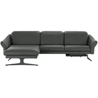 himolla Ecksofa Leder 1059 ¦ grau ¦ Maße (cm): B: 284 H: 83 T: 179.0
