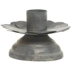 Chic Antique Kerzenständer in Blattform für Stabkerzen, 4x11x7 cm