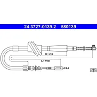 ATE Handbremsseil für Audi 80 B2 Coupe 90