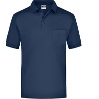 James & Nicholson Poloshirt Piqué Pocket JN026, - navy