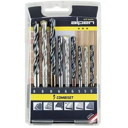 Alpen Bohrerset 9-tlg  Metall/Holz/Beton   49809100