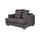 Soho Sessel Franka Flachgewebe 136 x 87 x 103 cm Grau mit Kissen