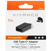 Vivanco CA CA 1 USB C USB A Schwarz