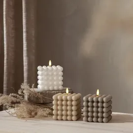 MARELIDA Bubble LED-Kerze 12,5 cm weiß