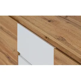 Möbel Kraft Kommode 120 x 80 x 40 cm Holzfarben / Weiß